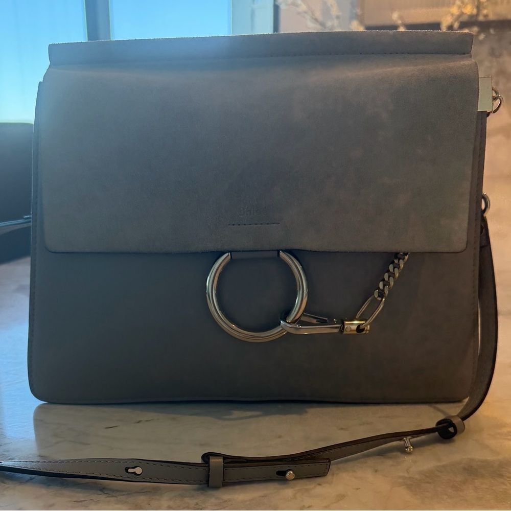 Chloe Leather and Suede Shoulder or Crossbody Handbag
